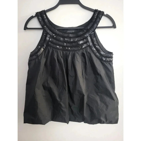 Theory Tank Top Sequin Black Small NWOT - Picture 2 of 6